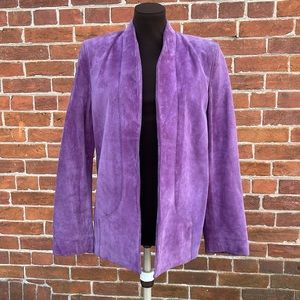 Bagatelle Purple Suede Leather Jacket